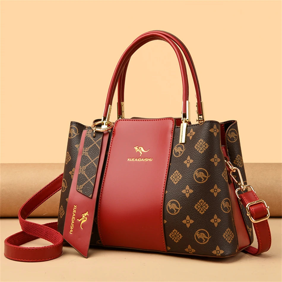 Luxury Fashion Print Leather Handbag