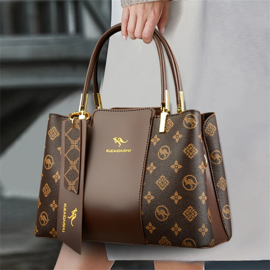 Luxury Fashion Print Leather Handbag